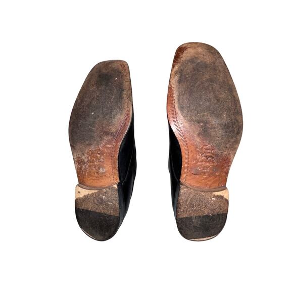 Mercanti Florentini made in Italy Men’s Black leather guessed loafer size 10.5M - Picture 8 of 12